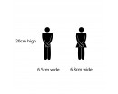 Modern Male Female Figures Wall Decal Door Sticker Modern Vinyl Wall Decals